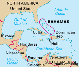 mapa Bahamas